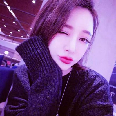 梦幻冰紫色星空少女头像(18张)