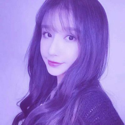 梦幻冰紫色星空少女头像(18张)