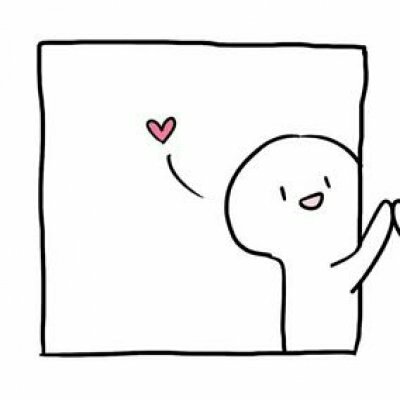 高清简笔画情侣头像小人图片大全(共18张)