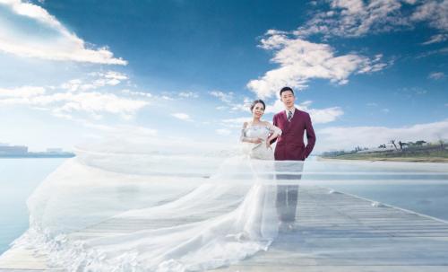 关于婚纱照幸福的句子