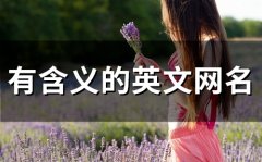 有含义的英文网名(精选57个)