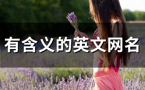 有含义的英文网名(精选57个)