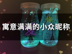 寓意满满的小众昵称(精选52个)