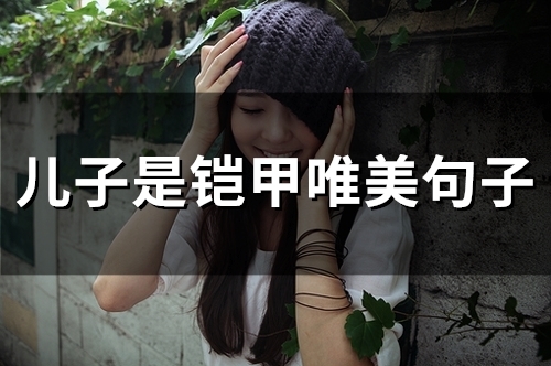 儿子是铠甲唯美句子(41句)