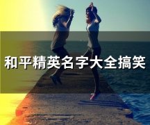 和平精英名字大全搞笑(精选57个)