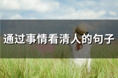 通过事情看清人的句子(精选46句)