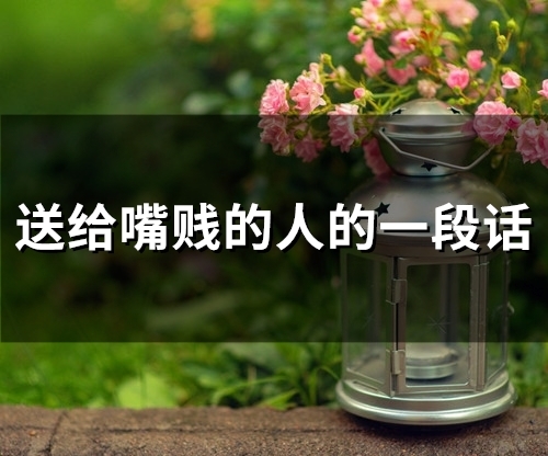 送给嘴贱的人的一段话(精选46句)