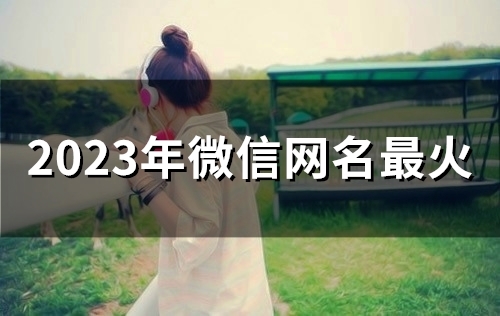 2023年微信网名最火(57个)