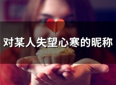 对某人失望心寒的昵称(精选50个)