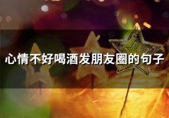 心情不好喝酒发朋友圈的句子(50句)