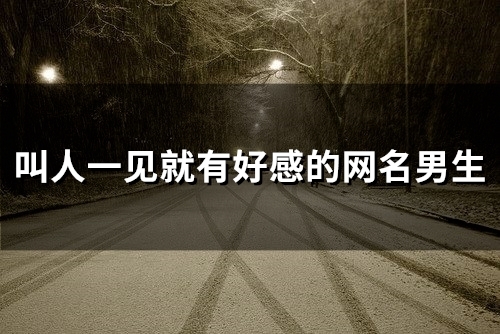 叫人一见就有好感的网名男生(精选58个) 叫人一见就有好感的网名男生(精选58个)