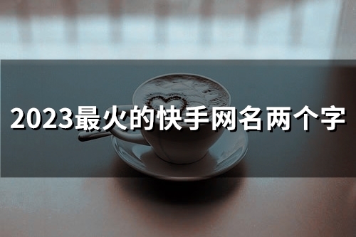 2023最火的快手网名两个字(精选52个)