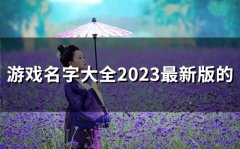 游戏名字大全2023最新版的(56个)