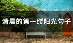 清晨的第一缕阳光句子(精选56句)