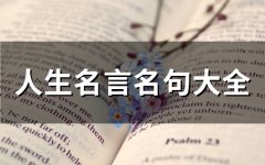 人生名言名句大全(精选52个)