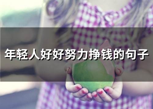 年轻人好好努力挣钱的句子(59句)