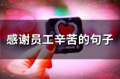 感谢员工辛苦的句子(精选41句)