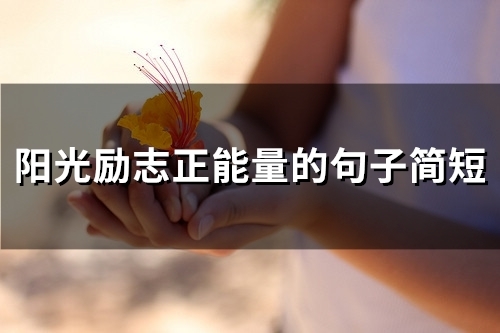 阳光励志正能量的句子简短(46句) 阳光励志正能量的句子简短(46句)