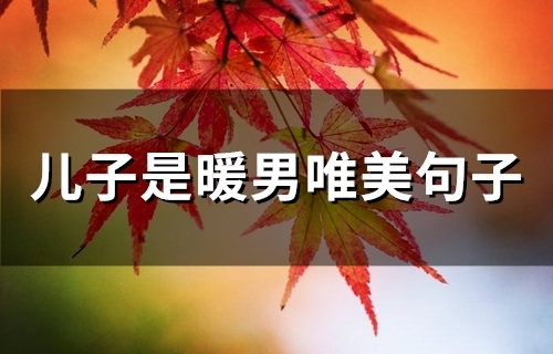 儿子是暖男唯美句子(60句)