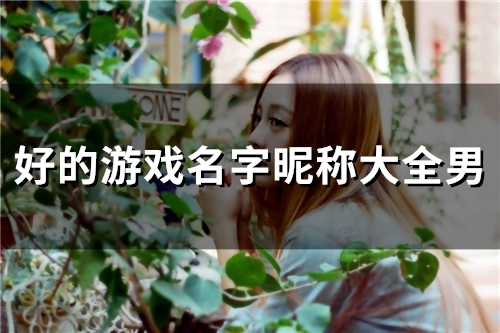 好的游戏名字昵称大全男(精选47个)