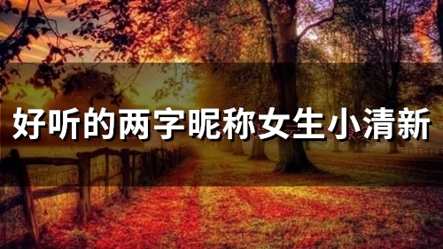 好听的两字昵称女生小清新(精选58个) 好听的两字昵称女生小清新(精选58个)