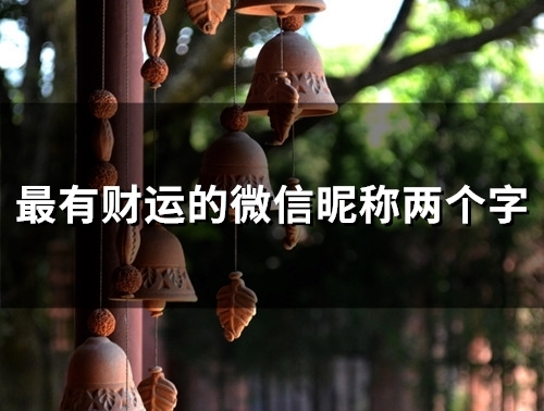 最有财运的微信昵称两个字(精选47个)