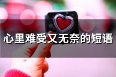 心里难受又无奈的短语(54句)