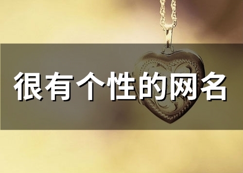 很有个性的网名(45个)