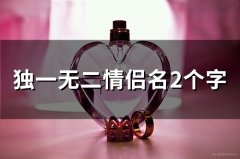独一无二情侣名2个字(52个)