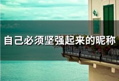 自己必须坚强起来的昵称(46个)