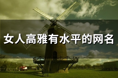 女人高雅有水平的网名(56个)