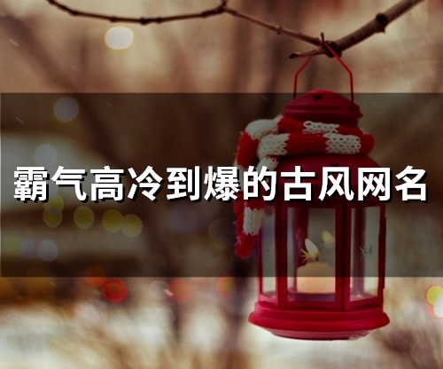 霸气高冷到爆的古风网名(精选49个) 霸气高冷到爆的古风网名(精选49个)