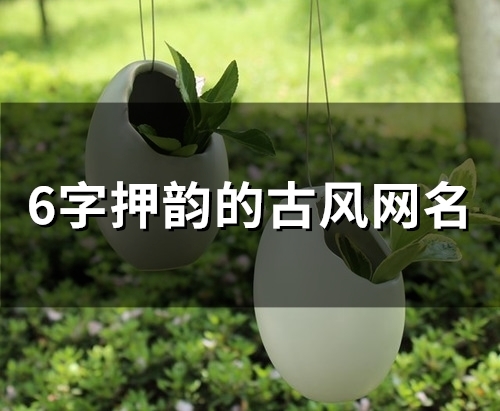 6字押韵的古风网名(精选58个)