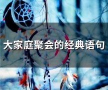 大家庭聚会的经典语句(31句)