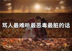 骂人最难听最恶毒最脏的话(53句)