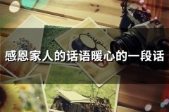 感恩家人的话语暖心的一段话(51句)