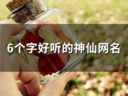 6个字好听的神仙网名(精选60个)