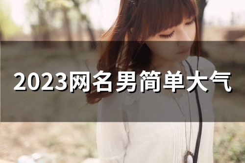 2023网名男简单大气(精选60个)