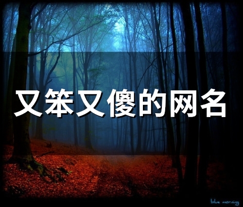 又笨又傻的网名(80个)