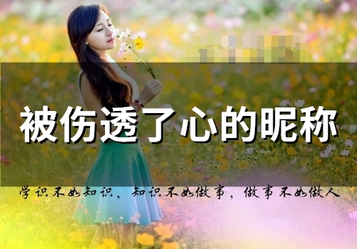 被伤透了心的昵称(精选84个)