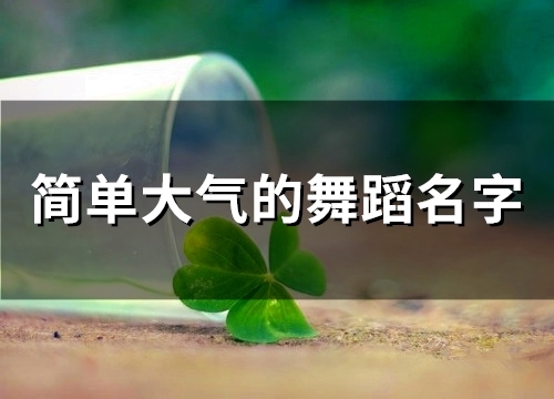 简单大气的舞蹈名字(242个)