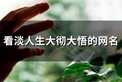 看淡人生大彻大悟的网名(80个)