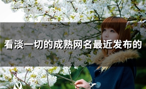 看淡一切的成熟网名最近发布的(精选80个) 看淡一切的成熟网名最近发布的(精选80个)