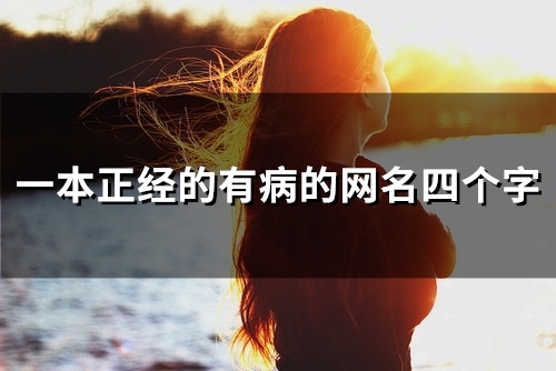 一本正经的有病的网名四个字(80个)