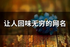 让人回味无穷的网名(80个)