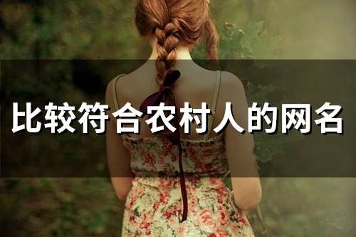 比较符合农村人的网名(精选80个) 比较符合农村人的网名(精选80个)