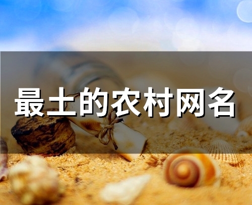 最土的农村网名(精选80个) 最土的农村网名(精选80个)