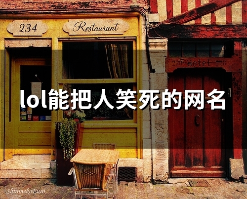 lol能把人笑死的网名(142个) lol能把人笑死的网名(142个)