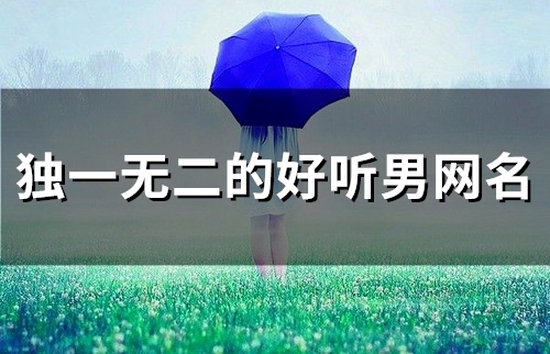 独一无二的好听男网名(精选90个)