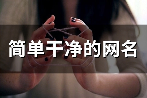 简单干净的网名(112个)